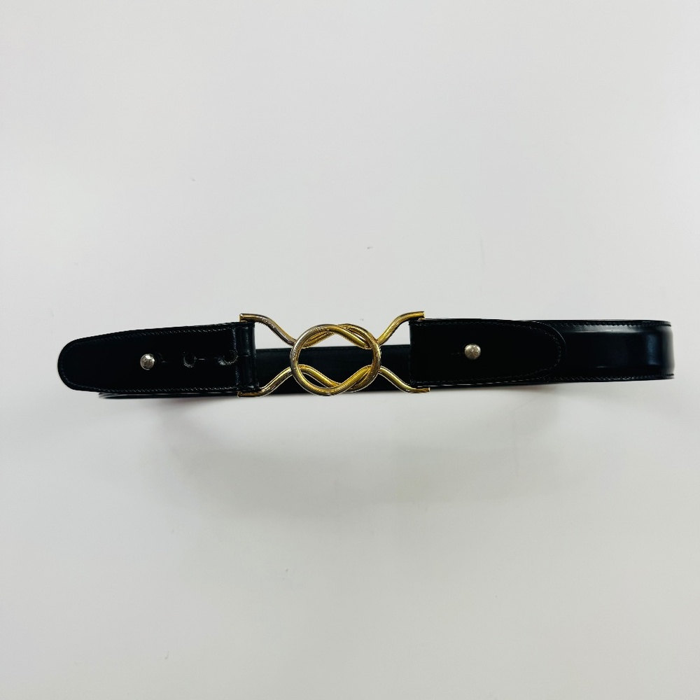 Barneys New York black belt with gold buckle